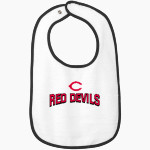 Chelsea Red Devils <span class="pdp-name-mascot">Chelsea Red Devils</span> Rabbit Skins Infant Contrast Trim Terry Bib Front Thumbnail