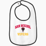 SAN MIGUEL HIGH SCHOOL VIPERS <span class="pdp-name-mascot">SAN MIGUEL VIPERS</span> Rabbit Skins Infant Contrast Trim Terry Bib Front Thumbnail