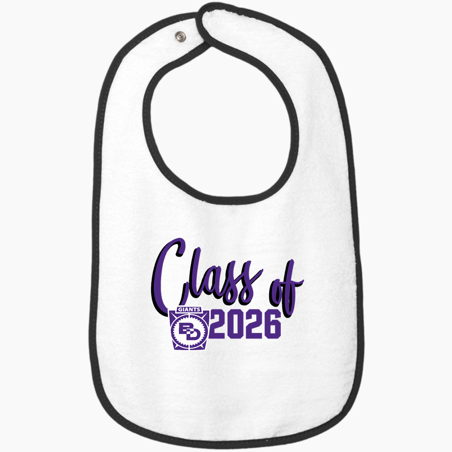 Ben Davis Giants Rabbit Skins Infant Contrast Trim Terry Bib