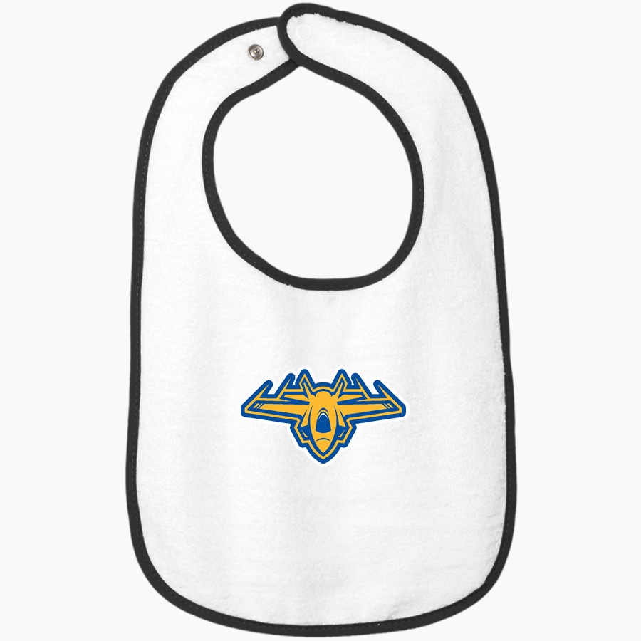 CLYDE HIGH SCHOOL FLIERS <span class="pdp-name-mascot">CLYDE FLIERS</span> Rabbit Skins Infant Contrast Trim Terry Bib