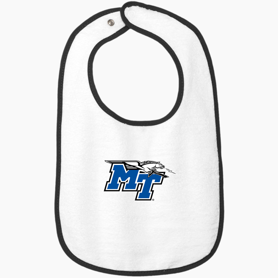 MTSU Blue Raiders <span class="pdp-name-mascot">MTSU Blue Raiders</span> Rabbit Skins Infant Contrast Trim Terry Bib