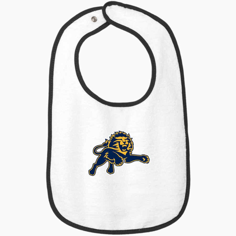 Payne Tech Lions Rabbit Skins Infant Contrast Trim Terry Bib