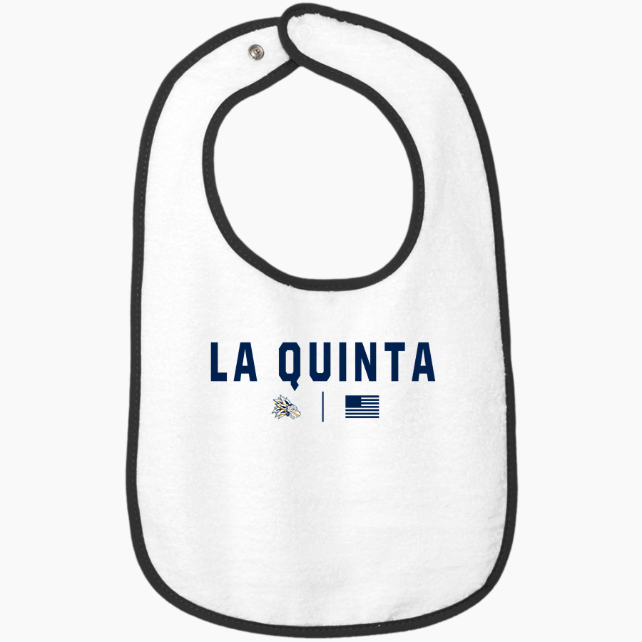 LA QUINTA HIGH SCHOOL AZTECS <span class="pdp-name-mascot">LA QUINTA AZTECS</span> Rabbit Skins Infant Contrast Trim Terry Bib