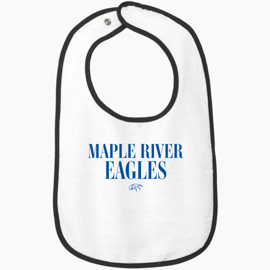 Maple River Eagles <span class="pdp-name-mascot">Maple River Eagles</span> Rabbit Skins Infant Contrast Trim Terry Bib