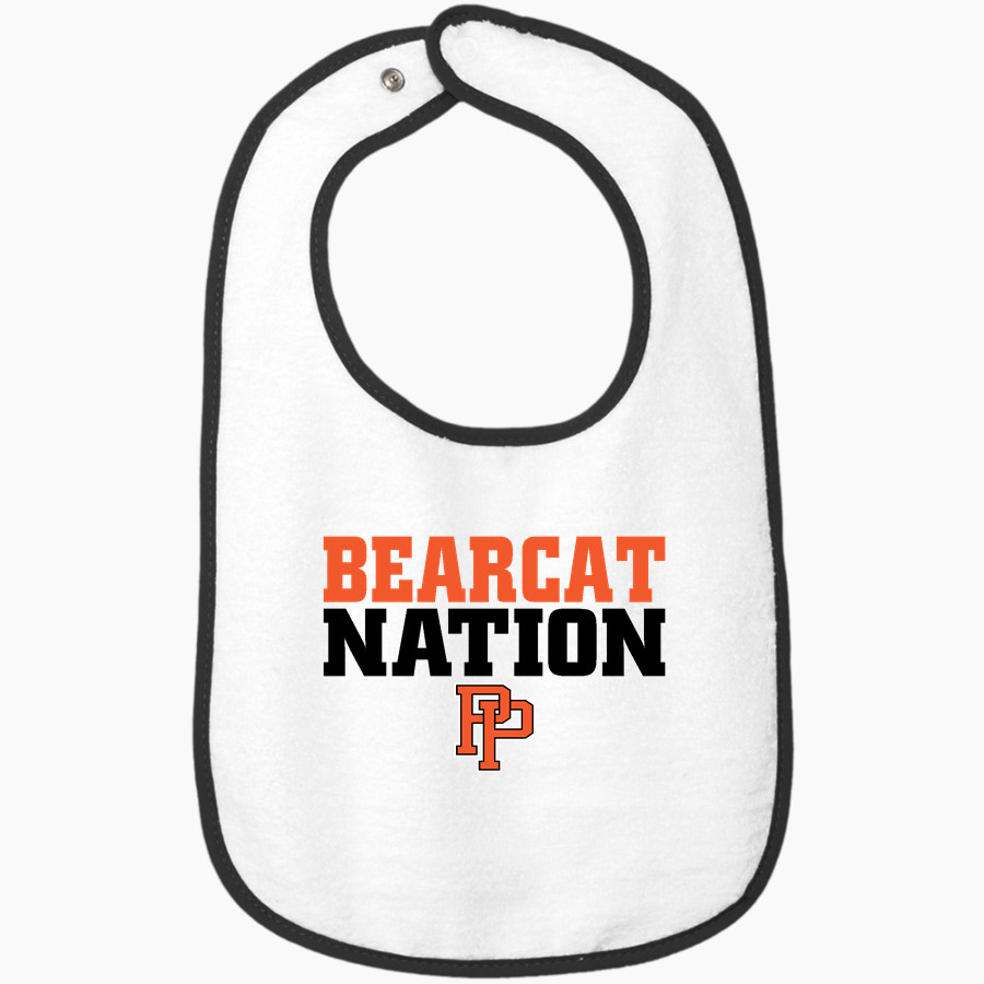 PILOT POINT HIGH SCHOOL BEARCATS Rabbit Skins Infant Contrast Trim Terry Bib