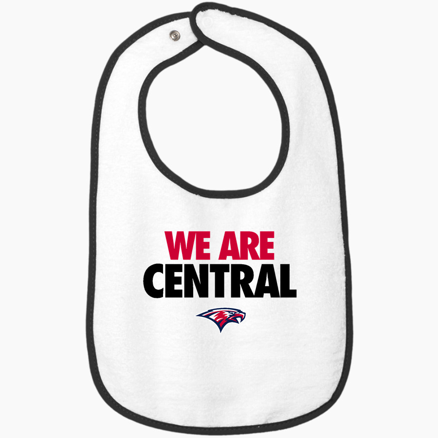 CENTRAL CATHOLIC HIGH SCHOOL EAGLES <span class="pdp-name-mascot">CENTRAL EAGLES</span> Rabbit Skins Infant Contrast Trim Terry Bib