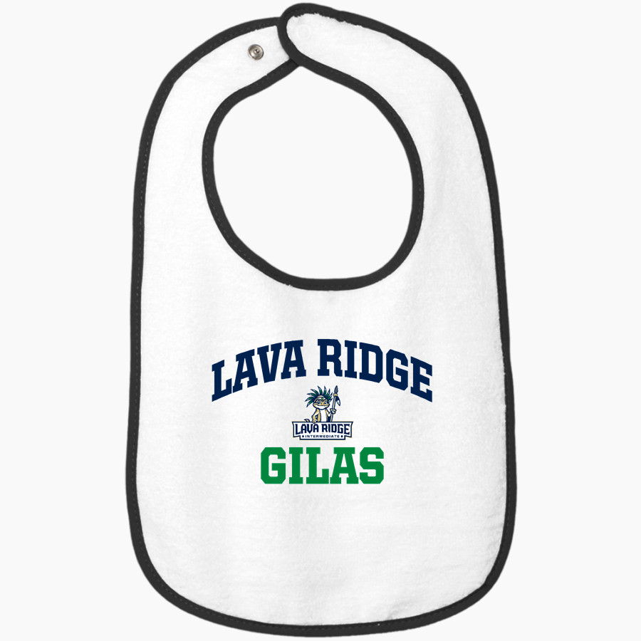 Lava Ridge Gilas <span class="pdp-name-mascot">Lava Ridge Intermediate Gilas</span> Rabbit Skins Infant Contrast Trim Terry Bib