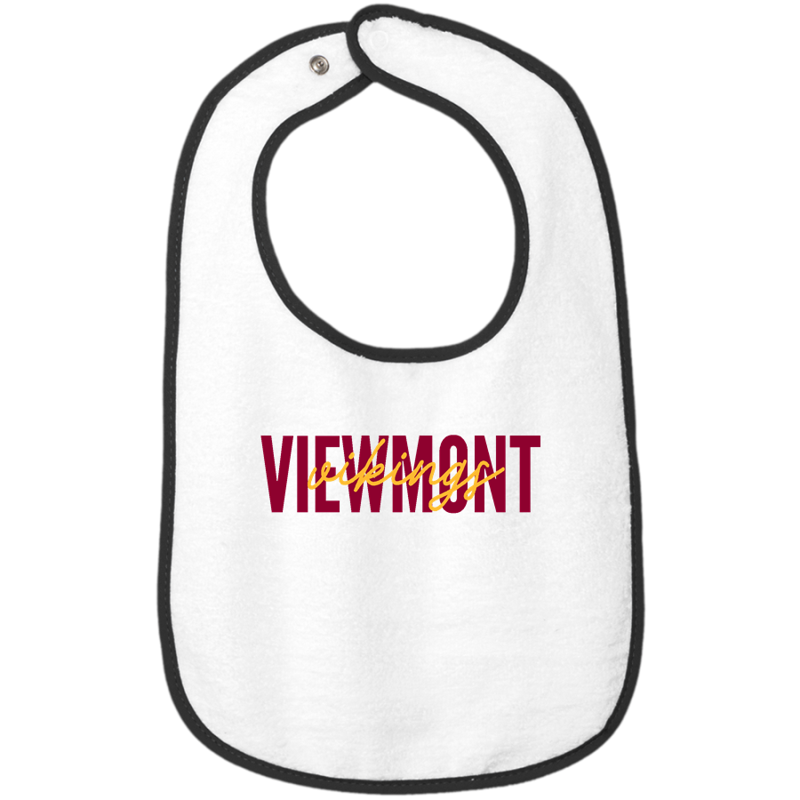 VIEWMONT HIGH SCHOOL VIKINGS <span class="pdp-name-mascot">VIEWMONT VIKINGS</span> Rabbit Skins Infant Contrast Trim Terry Bib