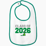 Castle Hills Dragons Rabbit Skins Infant Contrast Trim Terry Bib Front Thumbnail