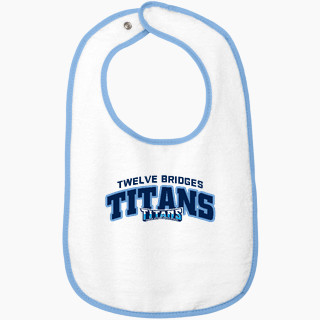 Rabbit Skins Infant Contrast Trim Terry Bib