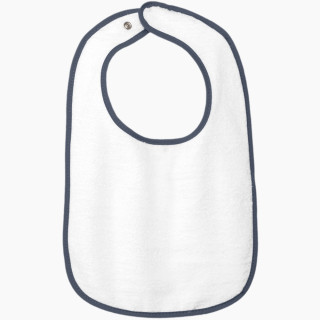 Rabbit Skins Infant Contrast Trim Terry Bib