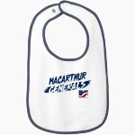 MacArthur Generals Rabbit Skins Infant Contrast Trim Terry Bib Front Thumbnail