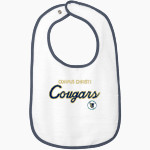 Corpus Christi Cougars Rabbit Skins Infant Contrast Trim Terry Bib Front Thumbnail