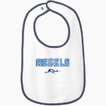 PATRICK HENRY HIGH SCHOOL REBELS <span class="pdp-name-mascot">PATRICK HENRY REBELS</span> Rabbit Skins Infant Contrast Trim Terry Bib Front Thumbnail
