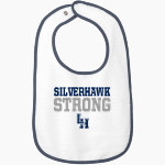 Lake Howell Silverhawks Rabbit Skins Infant Contrast Trim Terry Bib Front Thumbnail
