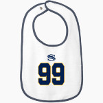 Sullivan Tigers <span class="pdp-name-mascot">Sullivan Tigers</span> Rabbit Skins Infant Contrast Trim Terry Bib Front Thumbnail