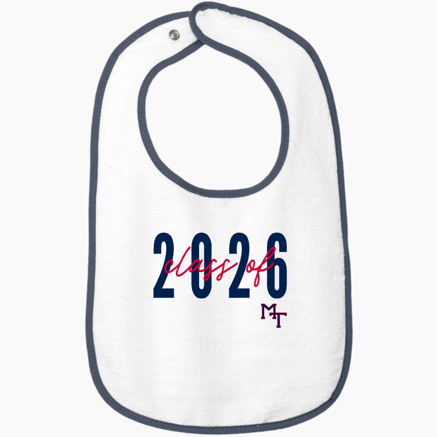 Medford Tech Jaguars <span class="pdp-name-mascot">Medford Tech High School Jaguars</span> Rabbit Skins Infant Contrast Trim Terry Bib