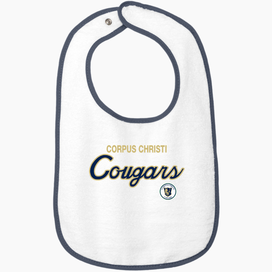 Corpus Christi Cougars Rabbit Skins Infant Contrast Trim Terry Bib