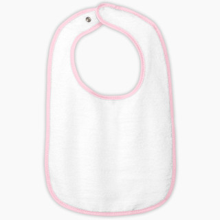 Rabbit Skins Infant Contrast Trim Terry Bib