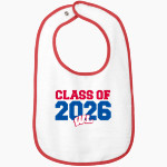 Wisconsin Lutheran Vikings Rabbit Skins Infant Contrast Trim Terry Bib Front Thumbnail