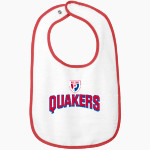 Plainfield Quakers <span class="pdp-name-mascot">Plainfield Quakers</span> Rabbit Skins Infant Contrast Trim Terry Bib Front Thumbnail