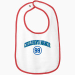 Children's Manor Children's Manor Rabbit Skins Infant Contrast Trim Terry Bib Front Thumbnail