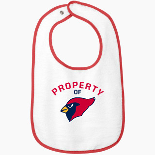 Rabbit Skins Infant Contrast Trim Terry Bib