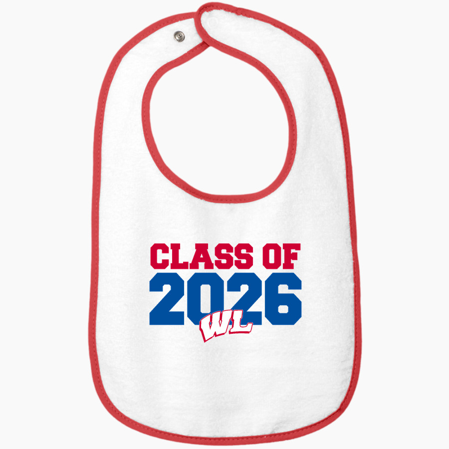 Wisconsin Lutheran Vikings Rabbit Skins Infant Contrast Trim Terry Bib