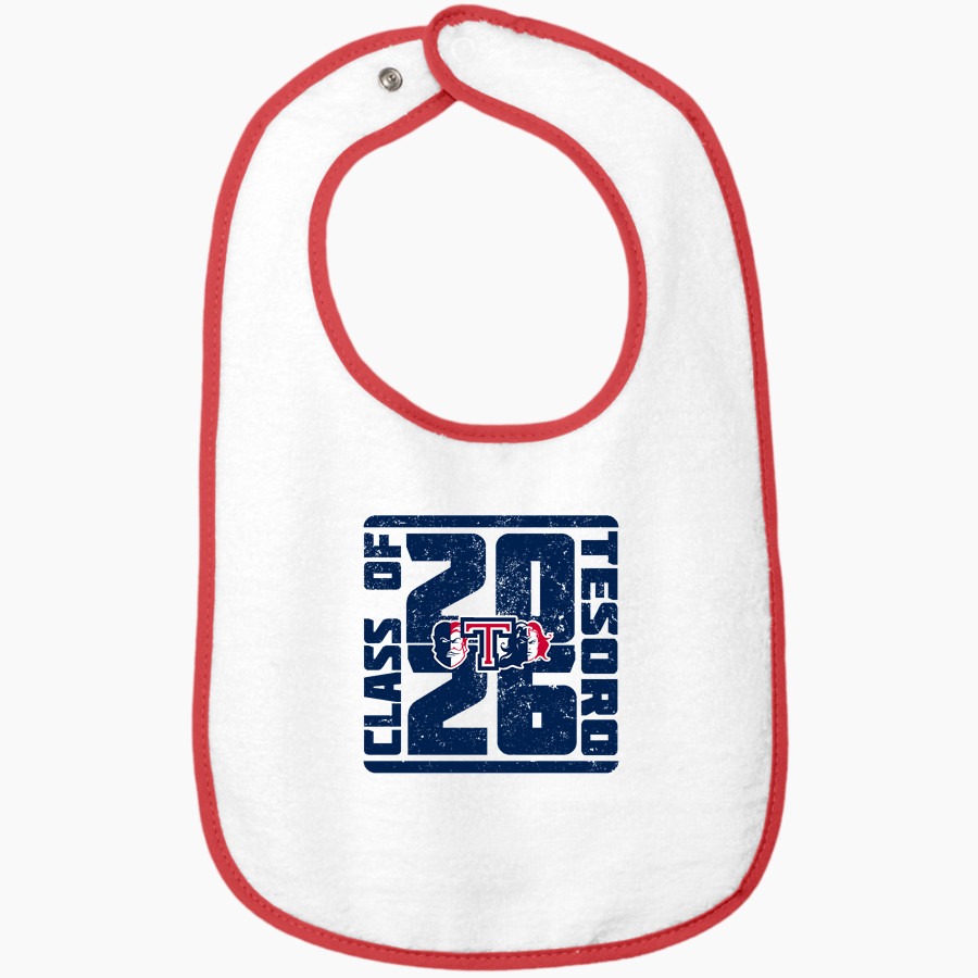 Tesoro Titans <span class="pdp-name-mascot">Tesoro Titans</span> Rabbit Skins Infant Contrast Trim Terry Bib