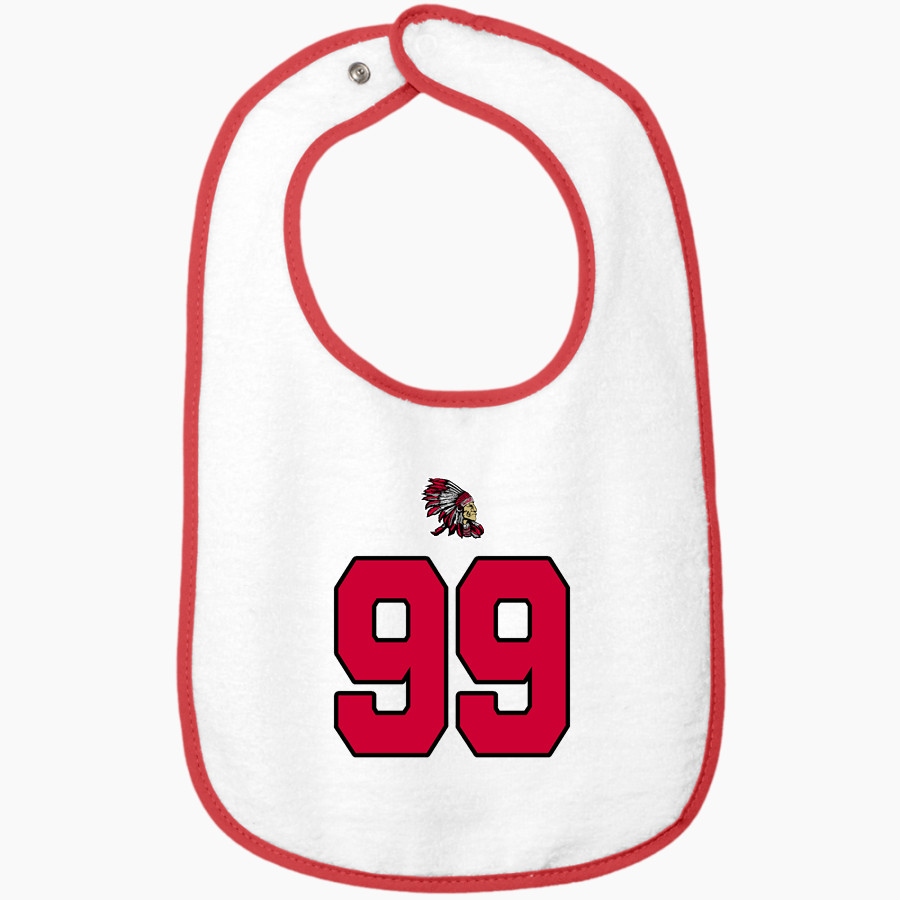 WAPAHANI HIGH SCHOOL RAIDERS Rabbit Skins Infant Contrast Trim Terry Bib