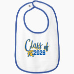 MASON CO CENTRAL HIGH SCHOOL SPARTANS Rabbit Skins Infant Contrast Trim Terry Bib Front Thumbnail