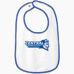 CCSU Blue Devils Rabbit Skins Infant Contrast Trim Terry Bib Front Thumbnail