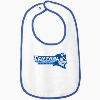 Rabbit Skins Infant Contrast Trim Terry Bib