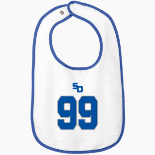 Rabbit Skins Infant Contrast Trim Terry Bib