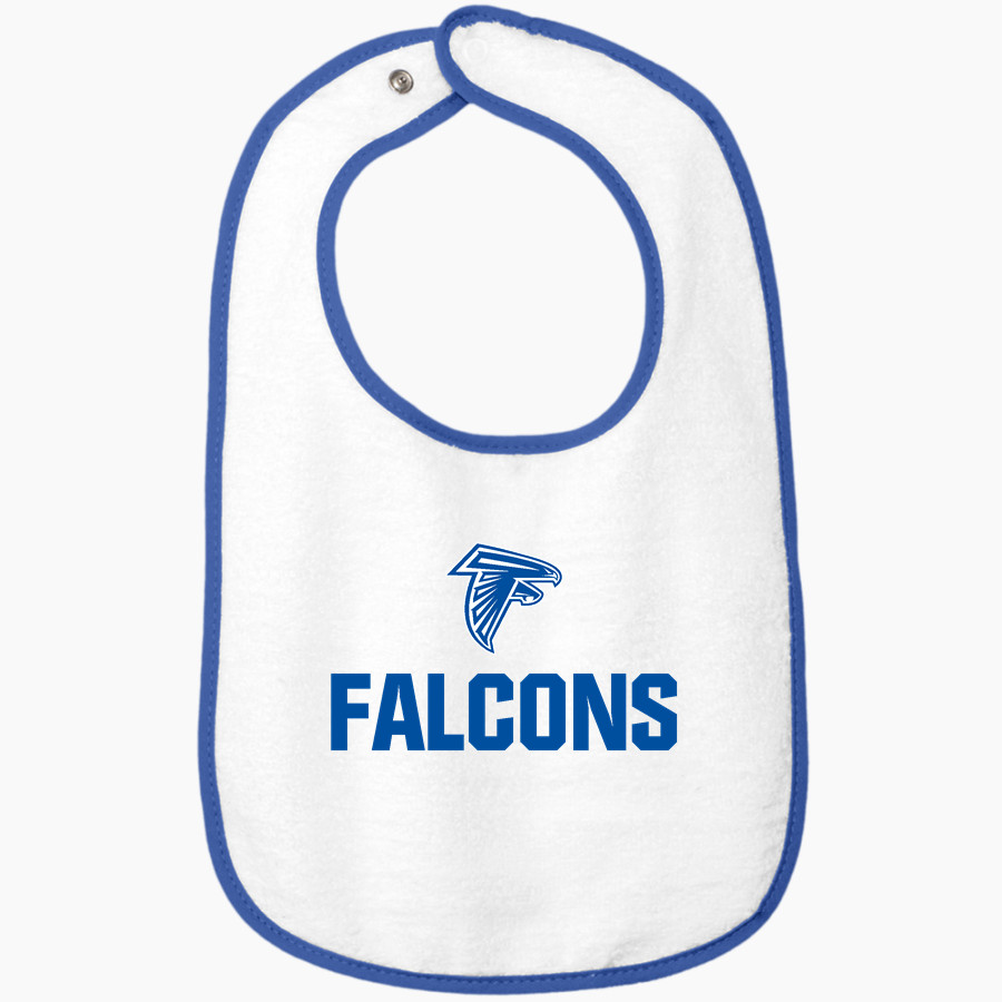 ATWATER HIGH SCHOOL FALCONS Rabbit Skins Infant Contrast Trim Terry Bib