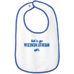 Wisconsin Lutheran Vikings <span class="pdp-name-mascot">Wisconsin Lutheran Vikings</span> Rabbit Skins Infant Contrast Trim Terry Bib Front Thumbnail