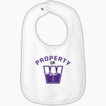 Walsenburg JR SR High School PANTHERS Rabbit Skins Infant Contrast Trim Terry Bib Front Thumbnail