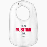 WESTFALL HIGH SCHOOL MUSTANGS <span class="pdp-name-mascot">WESTFALL MUSTANGS</span> Rabbit Skins Infant Contrast Trim Terry Bib Front Thumbnail