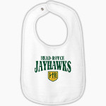 Head-Royce Jayhawks <span class="pdp-name-mascot">Head-Royce Jayhawks</span> Rabbit Skins Infant Contrast Trim Terry Bib Front Thumbnail