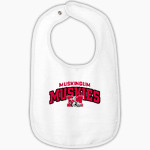 Muskingum Muskies Rabbit Skins Infant Contrast Trim Terry Bib Front Thumbnail
