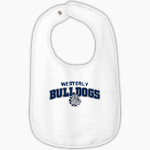 Westerly Bulldogs <span class="pdp-name-mascot">Westerly Bulldogs</span> Rabbit Skins Infant Contrast Trim Terry Bib Front Thumbnail