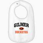 GILMER HIGH SCHOOL BUCKEYES <span class="pdp-name-mascot">GILMER BUCKEYES</span> Rabbit Skins Infant Contrast Trim Terry Bib Front Thumbnail