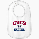CVCS Eagles <span class="pdp-name-mascot">CVCS Eagles</span> Rabbit Skins Infant Contrast Trim Terry Bib Front Thumbnail