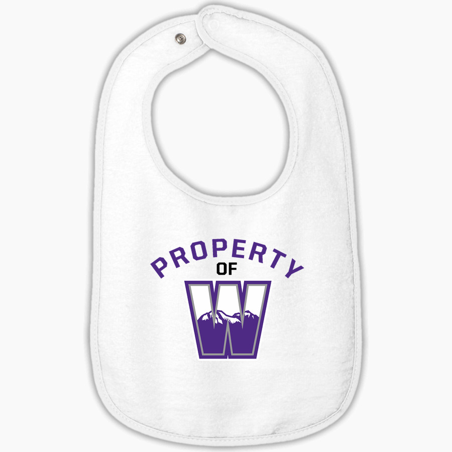 Walsenburg JR SR High School PANTHERS Rabbit Skins Infant Contrast Trim Terry Bib