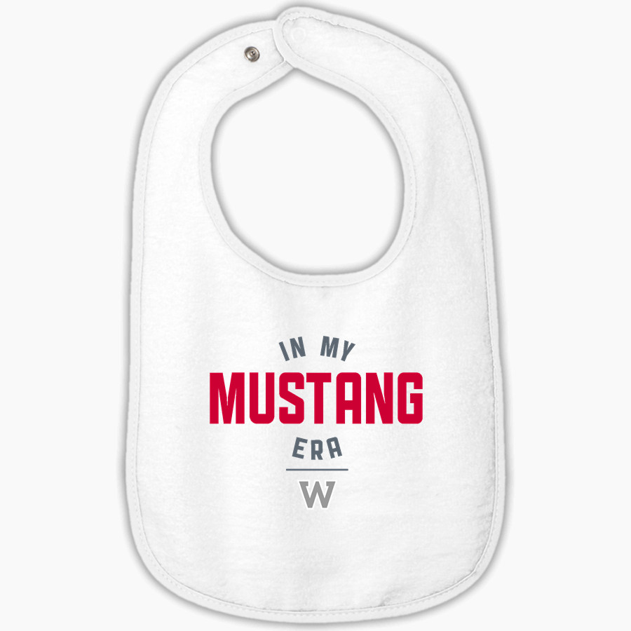 WESTFALL HIGH SCHOOL MUSTANGS <span class="pdp-name-mascot">WESTFALL MUSTANGS</span> Rabbit Skins Infant Contrast Trim Terry Bib