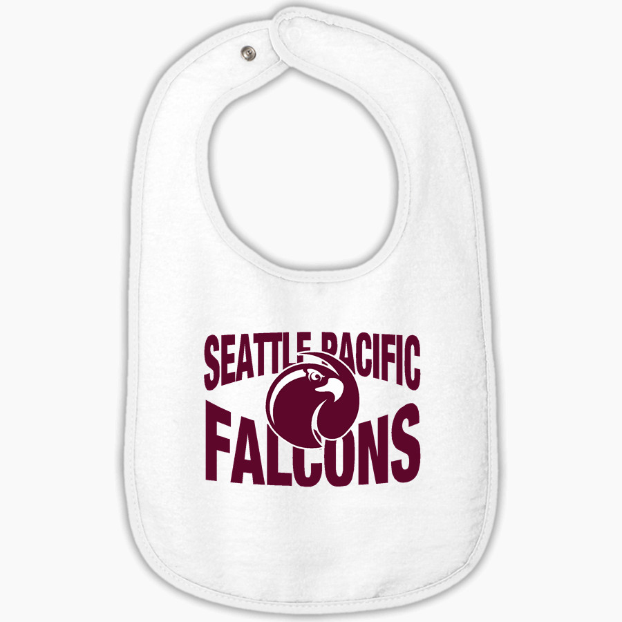 Seattle Pacific Falcons <span class="pdp-name-mascot">Seattle Pacific Falcons</span> Rabbit Skins Infant Contrast Trim Terry Bib