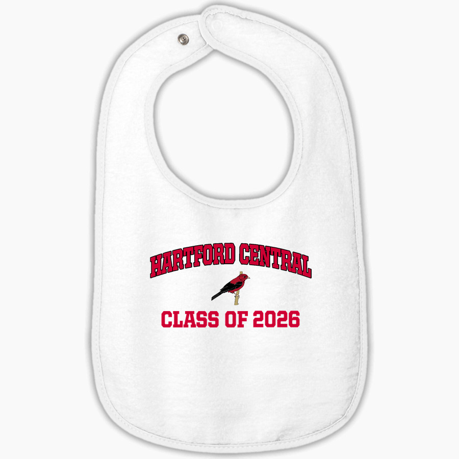 Hartford Central Tanagers Tanagers Rabbit Skins Infant Contrast Trim Terry Bib