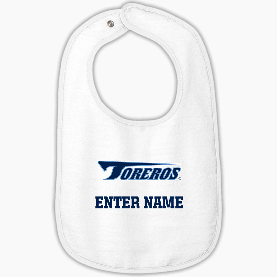 University of San Diego Toreros <span class="pdp-name-mascot">USD Toreros</span> Rabbit Skins Infant Contrast Trim Terry Bib