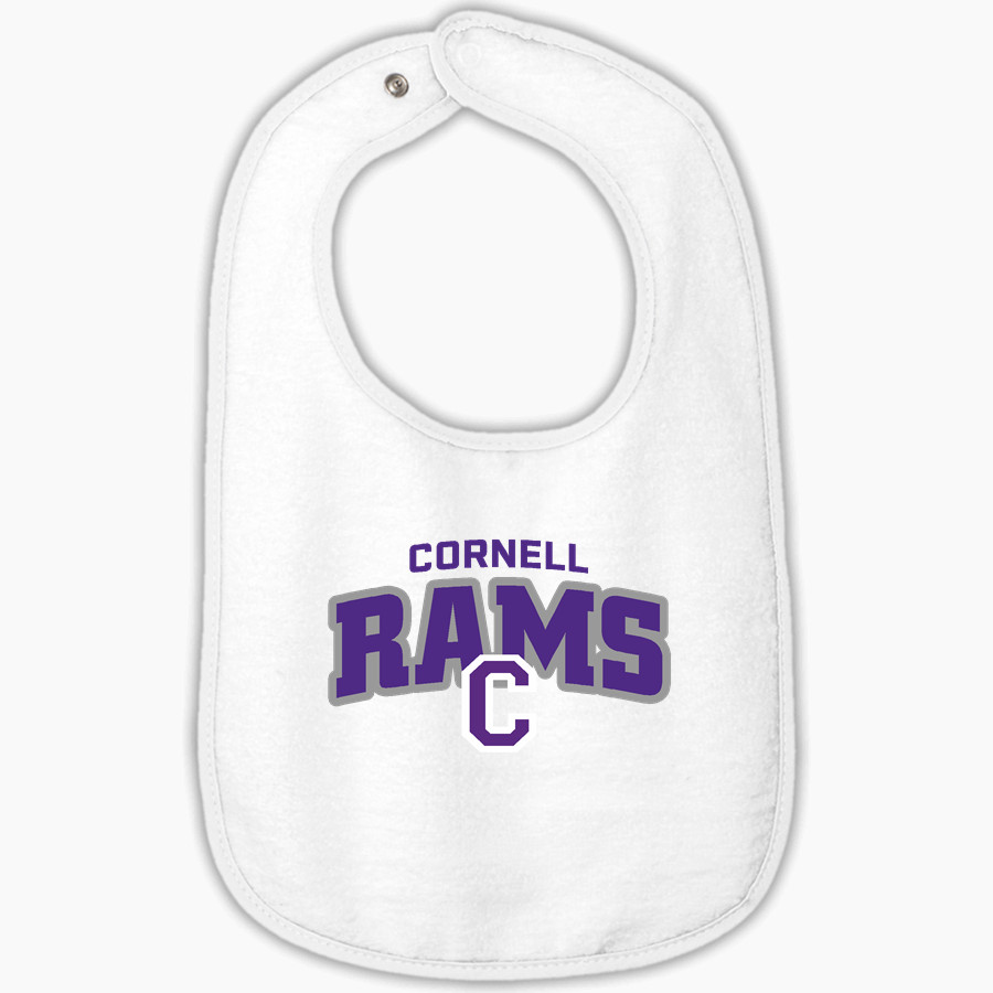 Cornell Rams <span class="pdp-name-mascot">Cornell Rams</span> Rabbit Skins Infant Contrast Trim Terry Bib