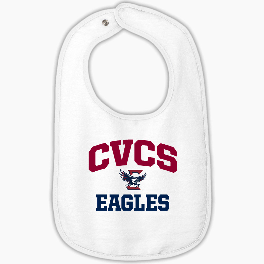 CVCS Eagles <span class="pdp-name-mascot">CVCS Eagles</span> Rabbit Skins Infant Contrast Trim Terry Bib